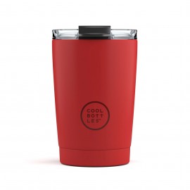 Cool Bottles - Ανοξέιδωτο Ποτήρι Θερμός Vivid Red 330ml