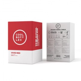 Cool Bottles - Ανοξέιδωτο Ποτήρι Θερμός Vivid Red 330ml