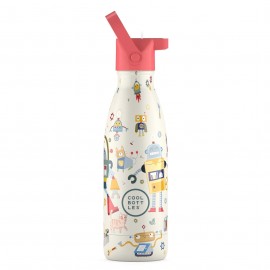 Cool Bottles - Ανοξέιδωτο Μπουκάλι Θερμός Messy Robots 350ml