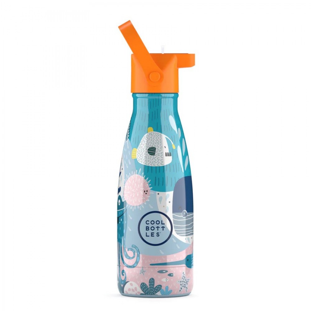 Cool Bottles - Ανοξέιδωτο Μπουκάλι Θερμός Sea World 260ml