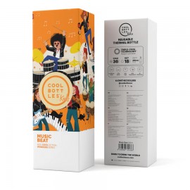 Cool Bottles - Ανοξείδωτο Μπουκάλι Θερμός Music Beat 500ml