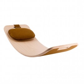 Curve Lab - Ξύλινη Σανίδα Ισορροπίας Perfect Arc Dark Brown Felt + Dark Brown Felt Pillow
