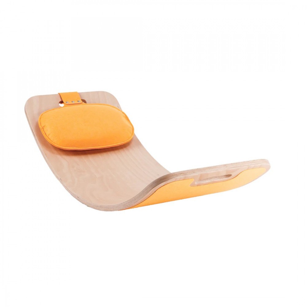 Curve Lab - Ξύλινη Σανίδα Ισορροπίας Perfect Arc Light Orange Felt + Light Orange Felt Pillow Curve Lab - Ξύλινη Σανίδα Ισορροπίας Perfect Arc Light Orange Felt + Light Orange Felt Pillow