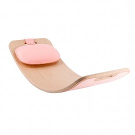 Curve Lab - Ξύλινη Σανίδα Ισορροπίας Perfect Arc Pink Felt + Pink Felt Pillow