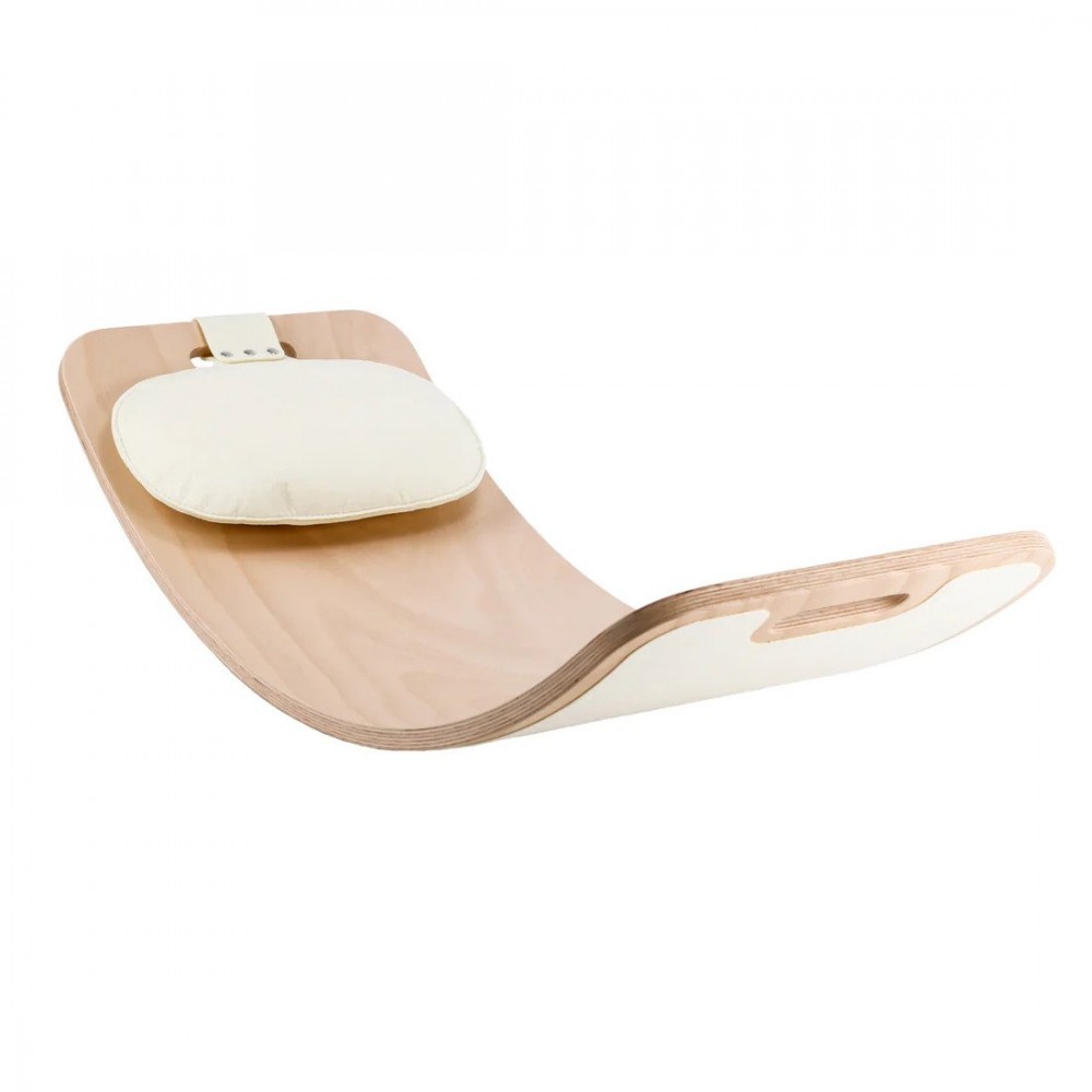 Curve Lab - Ξύλινη Σανίδα Ισορροπίας Perfect Arc White Felt + White Felt Pillow Curve Lab - Ξύλινη Σανίδα Ισορροπίας Perfect Arc White Felt + White Felt Pillow
