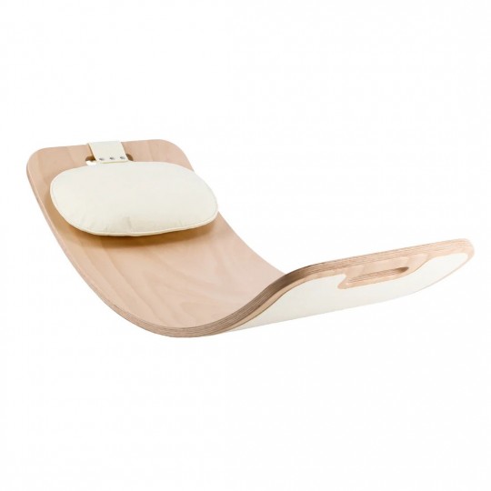 Curve Lab - Ξύλινη Σανίδα Ισορροπίας Perfect Arc White Felt + White Felt Pillow Curve Lab - Ξύλινη Σανίδα Ισορροπίας Perfect Arc White Felt + White Felt Pillow