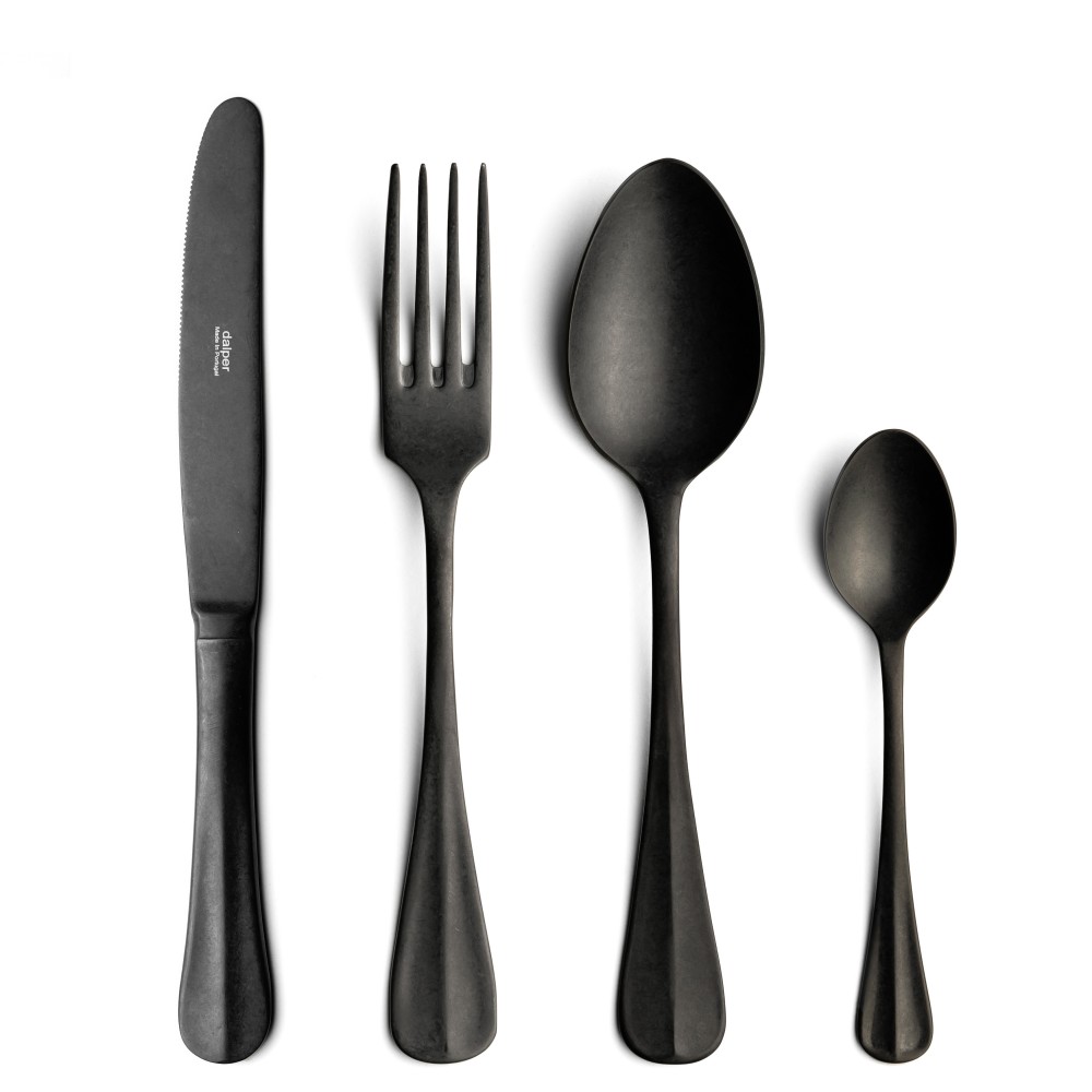 Dalper - Σετ Μαχαιροπίρουνα BAGUETTE Vintage Black 24τμχ