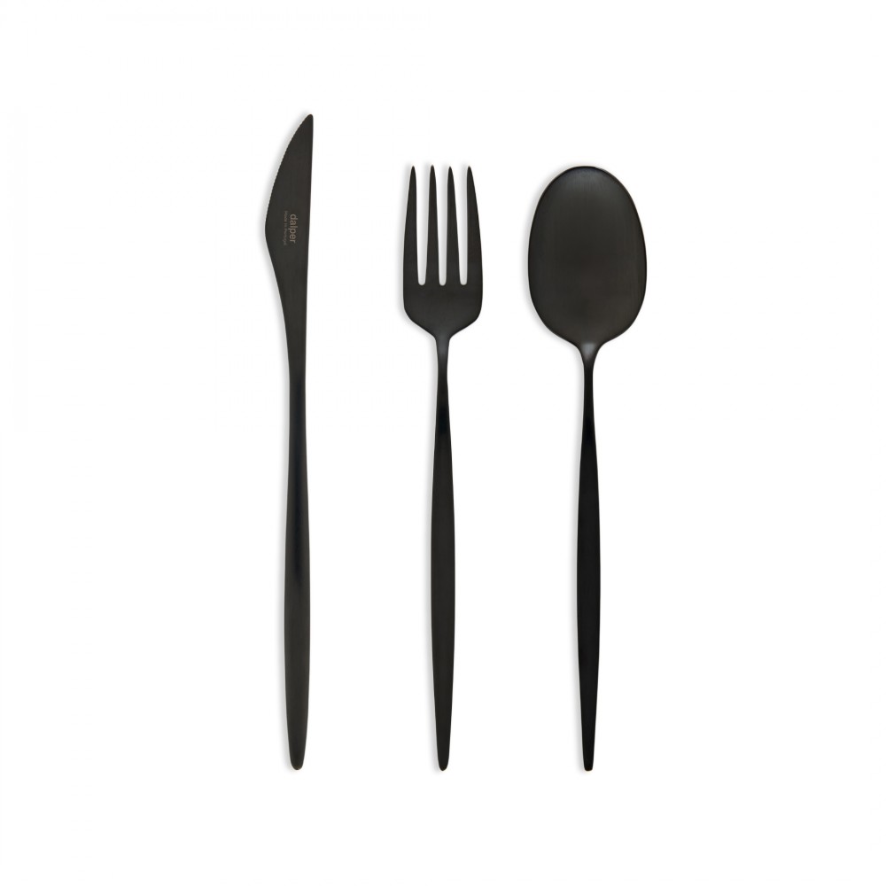 Dalper - Σετ Μαχαιροπίρουνα COSMOS Matt Black 24τμχ