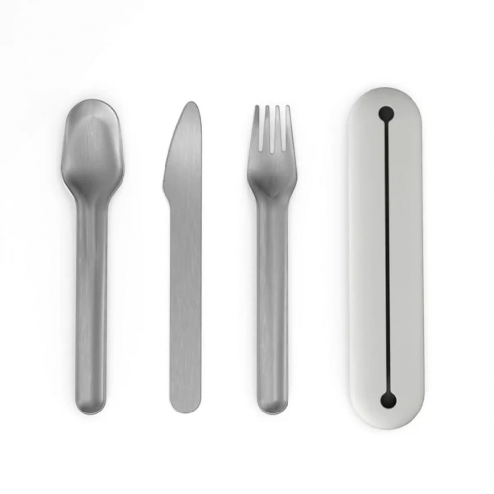 Ekobo - Ανοξείδωτα Μαχαιροπίρουνα Σε Θήκη Σιλικόνης Σετ 3 Τεμαχίων