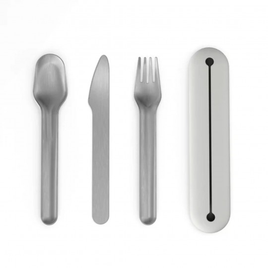 Ekobo - Ανοξείδωτα Μαχαιροπίρουνα Σε Θήκη Σιλικόνης Σετ 3 Τεμαχίων