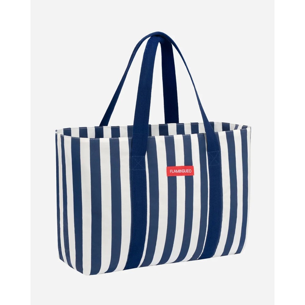 Flamingueo - Canvas Tote Bag με Εσωτερική Θήκη Delma Blue