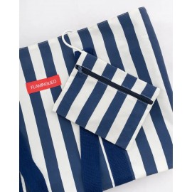 Flamingueo - Canvas Tote Bag με Εσωτερική Θήκη Delma Blue