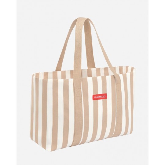 Flamingueo - Canvas Tote Bag με Εσωτερική Θήκη Delma Beige