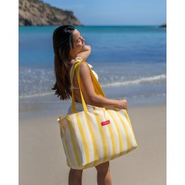 Flamingueo - Canvas Tote Bag με Εσωτερική Θήκη Delma Yellow