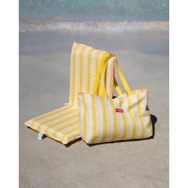 Flamingueo - Canvas Tote Bag με Εσωτερική Θήκη Delma Yellow