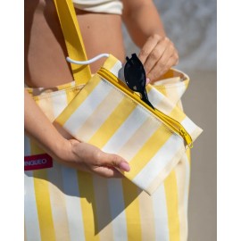 Flamingueo - Canvas Tote Bag με Εσωτερική Θήκη Delma Yellow