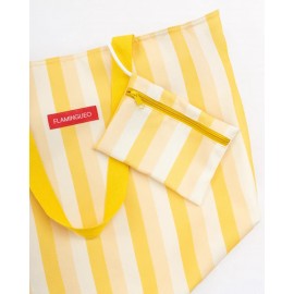 Flamingueo - Canvas Tote Bag με Εσωτερική Θήκη Delma Yellow