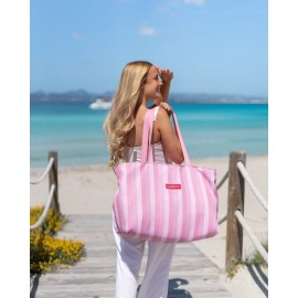 Flamingueo - Canvas Tote Bag με Εσωτερική Θήκη Delma Pink
