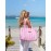 Flamingueo - Canvas Tote Bag με Εσωτερική Θήκη Delma Pink
