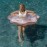 Flamingueo - Φουσκωτό Donut Με Glitter Festa Wavy Floatie Pink
