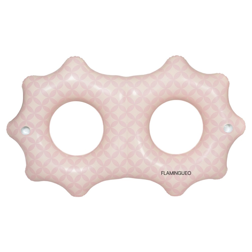 Flamingueo - Διπλό Φουσκωτό Donut Με Ποτηροθήκες Ciao Wavy Floatie Pink