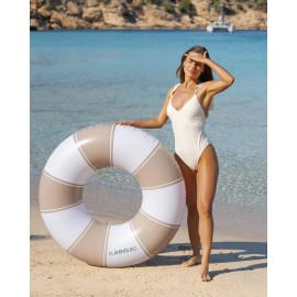 Flamingueo - Φουσκωτό Donut Σωσίβιο 110cm Lina Floatie Beige