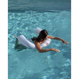 Flamingueo - Premium Φουσκωτό Στήριγμα Πλάτης για Πισίνα Ava Light Blue