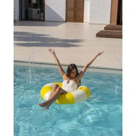 Flamingueo - Φουσκωτό Donut Σωσίβιο 90cm Lula Floatie Yellow