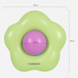 Flamingueo - Φουσκωτό Σωσίβιο Λουλούδι με Αποσπώμενη Μπάλα Bonnie Green