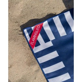Flamingueo - Microfiber Κουβέρτα Πικ-Νικ με Κεντρικό Άνοιγμα για Ομπρέλα Vera Blue