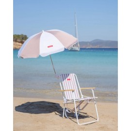 Flamingueo - Ομπρέλα Καρέκλας Παραλίας 110cm Με UV UPF 50+ Αντηλιακή Προστασία Solea Beige