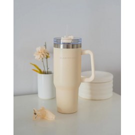 Flamingueo - Μπουκάλι Θερμός Από Ανοξείδωτο Ατσάλι 1,18L Beige