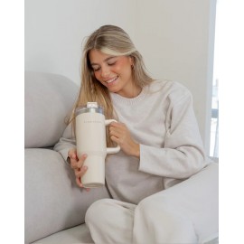 Flamingueo - Μπουκάλι Θερμός Από Ανοξείδωτο Ατσάλι 1,18L Beige