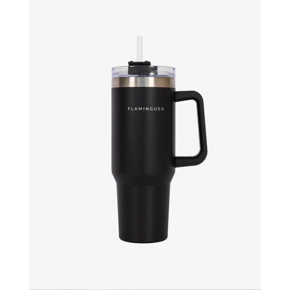 Flamingueo - Μπουκάλι Θερμός Από Ανοξείδωτο Ατσάλι 1,18L Black