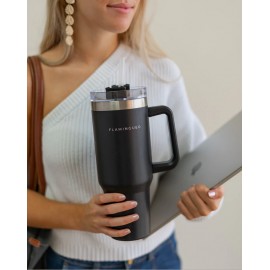 Flamingueo - Μπουκάλι Θερμός Από Ανοξείδωτο Ατσάλι 1,18L Black