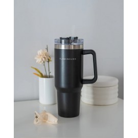 Flamingueo - Μπουκάλι Θερμός Από Ανοξείδωτο Ατσάλι 1,18L Black