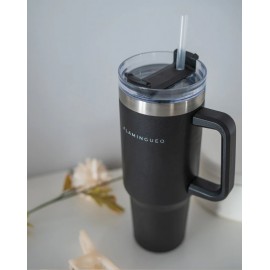 Flamingueo - Μπουκάλι Θερμός Από Ανοξείδωτο Ατσάλι 1,18L Black