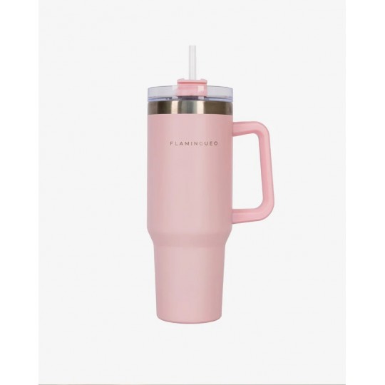 Flamingueo - Μπουκάλι Θερμός Από Ανοξείδωτο Ατσάλι 1,18L Pink