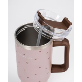 Flamingueo - Μπουκάλι Θερμός Από Ανοξείδωτο Ατσάλι 1,18L Beige Cuore