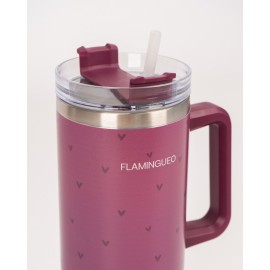 Flamingueo - Μπουκάλι Θερμός Από Ανοξείδωτο Ατσάλι 1,18L Burgundy Cuore