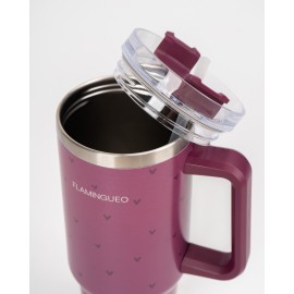 Flamingueo - Μπουκάλι Θερμός Από Ανοξείδωτο Ατσάλι 1,18L Burgundy Cuore