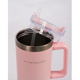 Flamingueo - Μπουκάλι Θερμός Από Ανοξείδωτο Ατσάλι 1,18L Pink