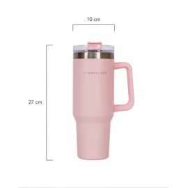 Flamingueo - Μπουκάλι Θερμός Από Ανοξείδωτο Ατσάλι 1,18L Pink