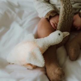 Flow - Λούτρινη Χήνα Liva Εκρού Με Φωτάκι Νυχτός