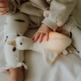 Flow - Λούτρινη Χήνα Liva Εκρού Με Φωτάκι Νυχτός