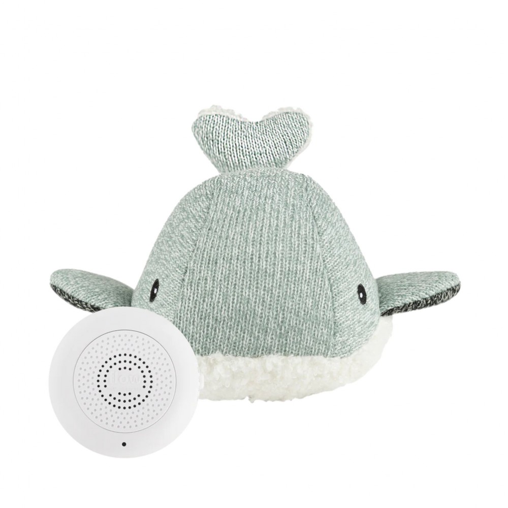 Flow - Υφασμάτινη Φάλαινα Moby Mint Με Λευκούς Ήχους & Μουσική Επαναφορτιζόμενο
