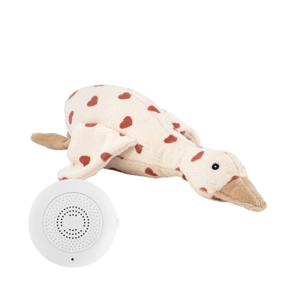 Flow - Λούτρινη Χήνα Liva Limited Edition Εκρού Με Λευκούς Ήχους & Μουσική