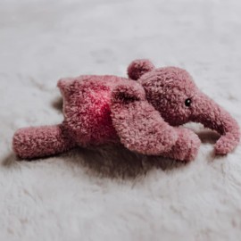 Flow - Λούτρινο Ελεφαντάκι George Pink Με Φωτάκι Νυκτός