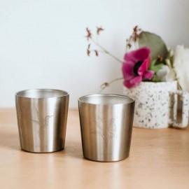 Gaspajoe - Ανοξείδωτα Φλιτζάνια Arty Banana/Hummingbird Σετ 2