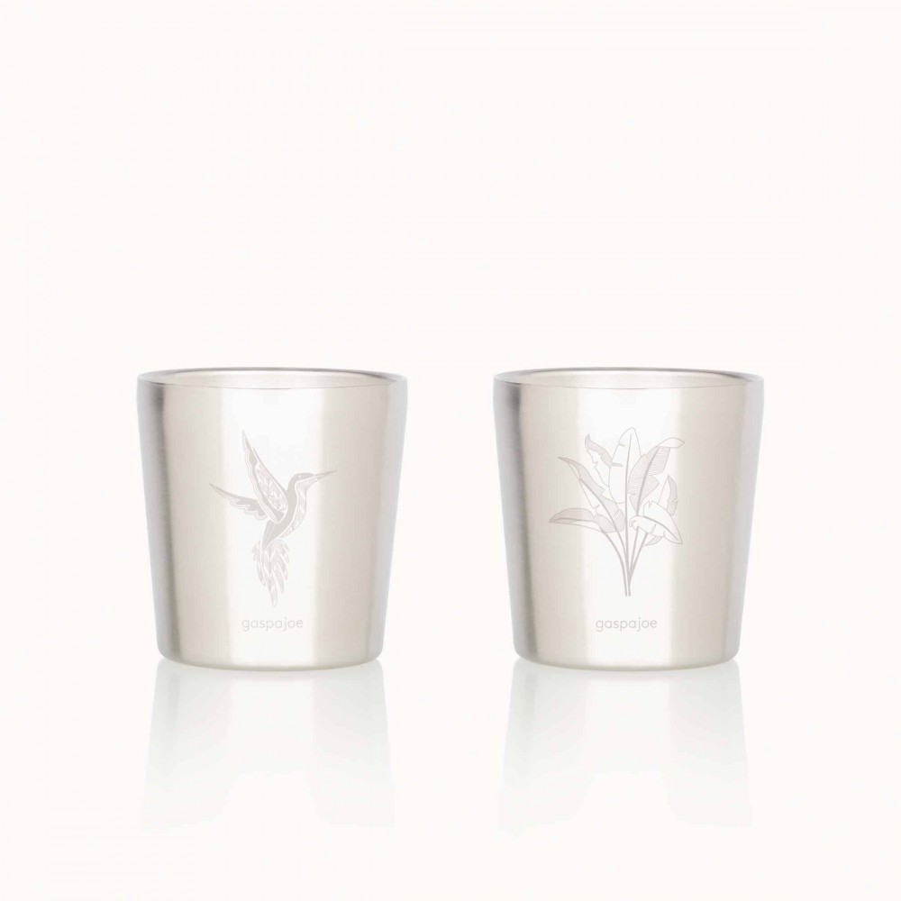 Gaspajoe - Ανοξείδωτα Φλιτζάνια Arty Banana/Hummingbird Σετ 2
